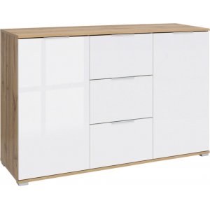 Zele skänk - Wotan ek/vit - Skänkar & Sideboards -Skänkar & Sideboards - Hyllor & Förvaring