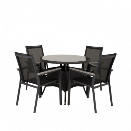 Bild på Matbord Vass och 4st Pascal mat stol - Venture Home