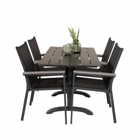 Bild på Cafébord Delta och 4st Pascal mat stol - Venture Home