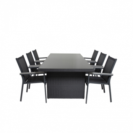 Bild på Matbord Prim och 6st Pascal mat stol - Venture Home