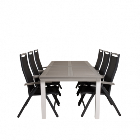 Bild på Matbord Athena och 6st Athena mat stol - Venture Home