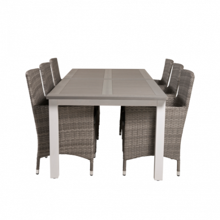 Bild på Matbord Athena och 6st Meja mat stol - Venture Home