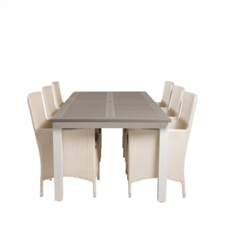 Bild på Matbord Athena och 6st Meja mat stol - Venture Home