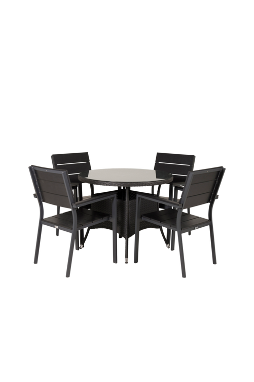 hom_1601207-01_Fs Bild på Matgrupp Vass inkl 4st Louis matstol - Venture Home