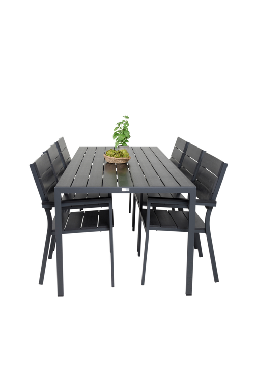 hom_1601209-01_Fs Bild på Matgrupp Bliss inkl 6st Louis matstol - Venture Home