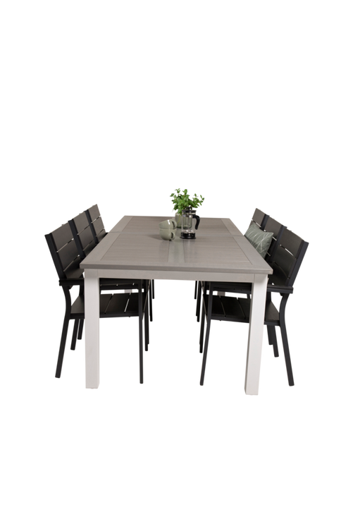 hom_1601313-01_Fs Bild på Matgrupp Athena inkl 6st Louis matstol - Venture Home