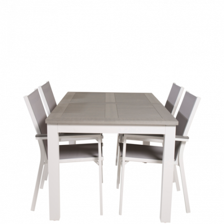 Bild på Matgrupp Athena inkl 4st stapelbar Pascal matstol - Venture Home