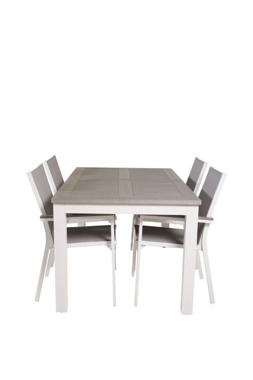 hom_1602063-01_Fs Bild på Matgrupp Athena inkl 4st stapelbar Pascal matstol - Venture Home