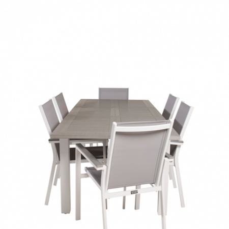 Bild på Matgrupp Athena inkl 6st stapelbar Pascal matstol - Venture Home