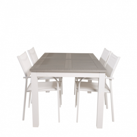 Bild på Matgrupp Athena inkl 4st stapelbar Samos matstol - Venture Home