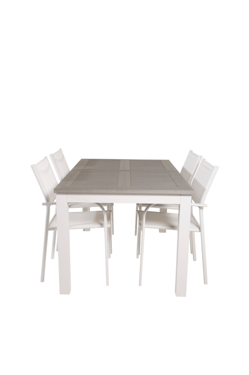 hom_1602097-01_Fs Bild på Matgrupp Athena inkl 4st stapelbar Samos matstol - Venture Home