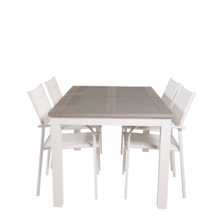 Bild på Matgrupp Athena inkl 4st stapelbar Samos matstolar - Venture Home