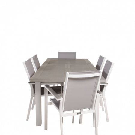 Bild på Matgrupp Athena inkl 6st stapelbar Pascal matstolar - Venture Home