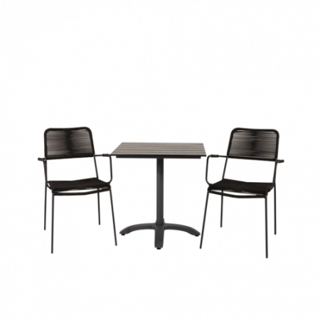 Bild på Matgrupp Cajsa cafébord och 2st Levis matstol - Venture Home