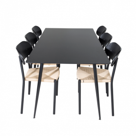 Bild på Matgrupp Solhem inkl 6st matstolar Polly - Venture Home