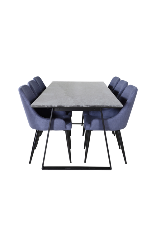 hom_1629108-02_Fs Bild på Matgrupp Estri med 6st matstolar Pia - Venture Home