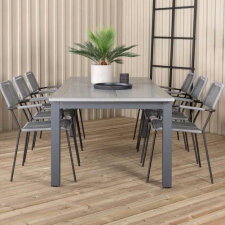 Bild på Matgrupp Alf med 6 st matstolar Levis - Venture Home