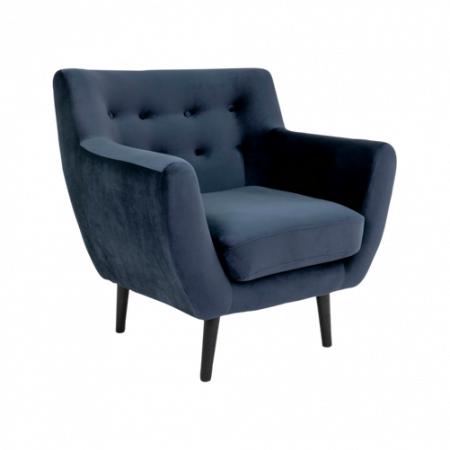 Bild på Karmstol Monte. Sammet med svarta ben - House Nordic