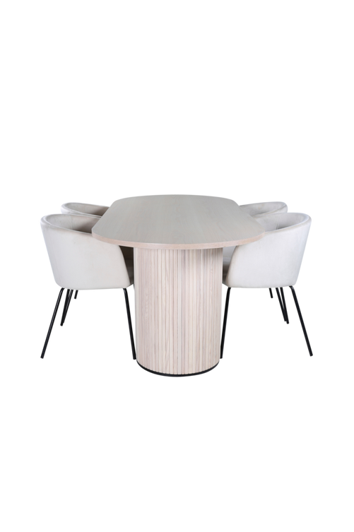 hom_1669874-01_Fs Bild på Matgrupp Bianca med 4 st matstolar Berit - Venture Home