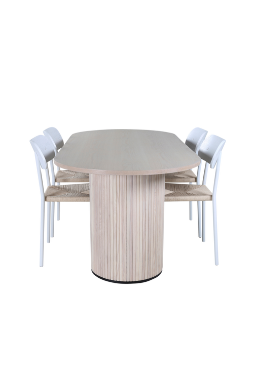 hom_1669888-01_Fs Bild på Matgrupp Bianca med 4 st matstolar Polly - Venture Home