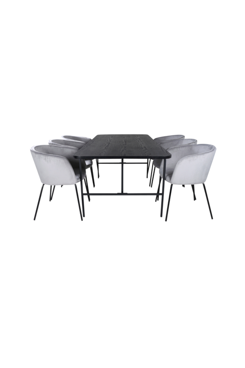 hom_1673193-01_Fs Bild på Matgrupp Uno med 6 st matstolar Berit - Venture Home