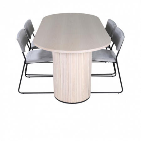 Bild på Matgrupp Bianca med 4 st matstolar Kenth - Venture Home