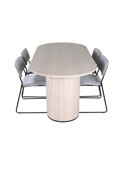 hom_1694771-02_Fs Bild på Matgrupp Bianca med 4 st matstolar Kenth - Venture Home