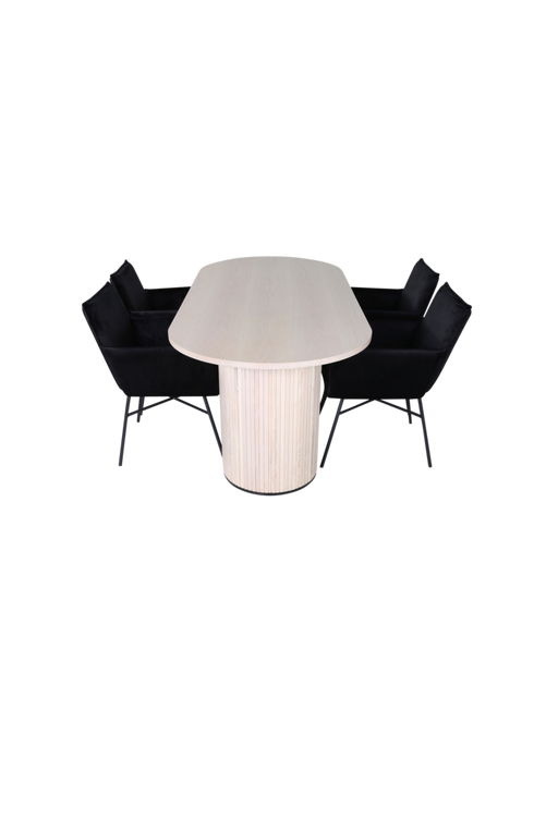 hom_1694803-02_Fs Bild på Matgrupp Bianca med 4 st matstolar Petra - Venture Home