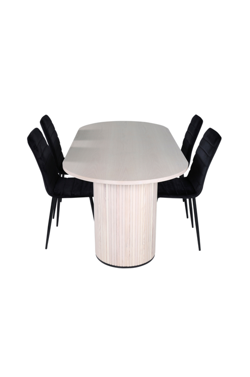 hom_1694839-01_Fs Bild på Matgrupp Bianca med 4 st matstolar Windu Lyx - Venture Home