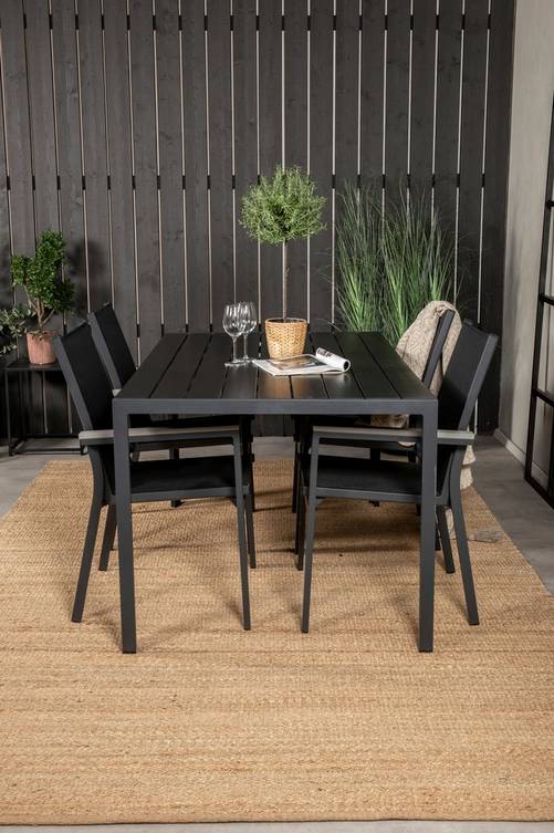 hom_1702389-01_Fs Bild på Matgrupp Break med 4st stapelbara matstolar Parma - Venture Home