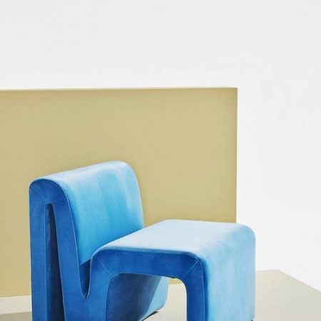 Bild på Odette lounge chair in velvet - Pastill