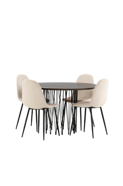 hom_1722575-02_Fs Bild på Matgrupp Stone med 4st matstolar Polar - Venture Home