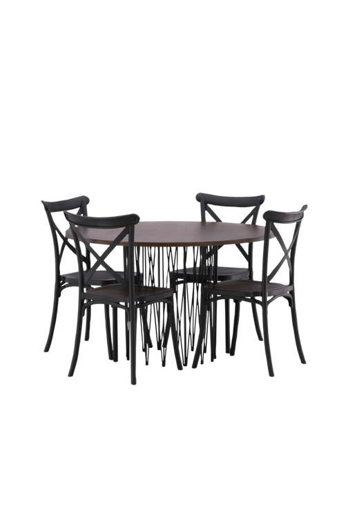 hom_1722612-01_Fs Bild på Matgrupp Stone med 4st matstolar Crosett - Venture Home