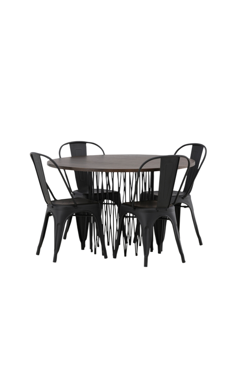 hom_1722620-02_Fs Bild på Matgrupp Stone med 4st matstolar Tempe - Venture Home