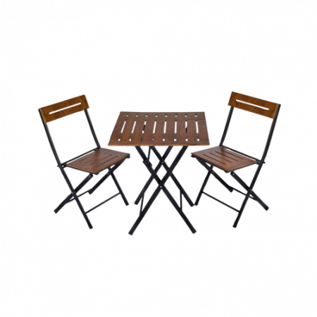 Bild på Trädgårdsset med bord och stolar (3 delar) Straight - Hanah Home