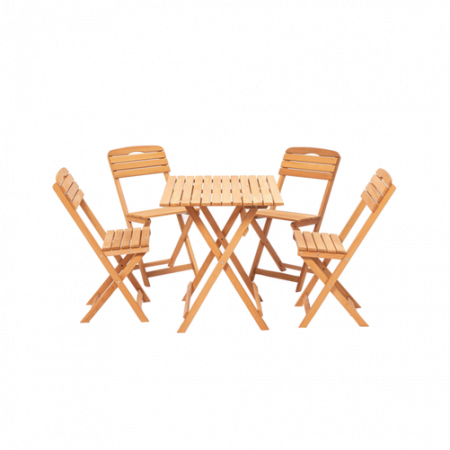 Bild på Trädgårdsset med bord och stolar (5 delar) Miya 003 - Hanah Home