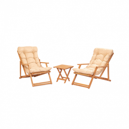 Bild på Trädgårdsset med bord och stolar (3 delar) Miya 006 - Hanah Home