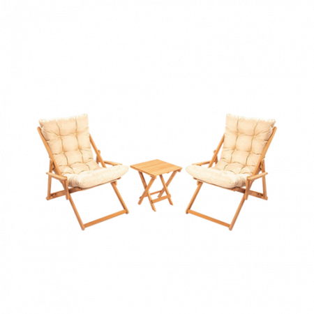 Bild på Trädgårdsset med bord och stolar (3 delar) Miya 004 - Hanah Home