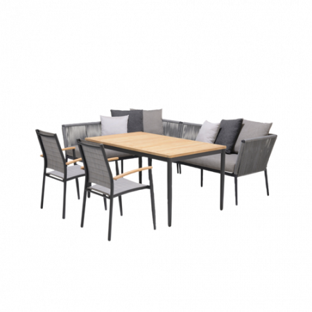 Bild på Sittgrupp med hörnsoffa TOPAZ 2 stolar - LifestyleGarden