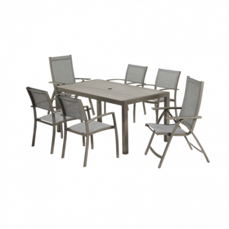 Bild på Set med bord 163 cm och 4 karmstolar SOLANA - LifestyleGarden