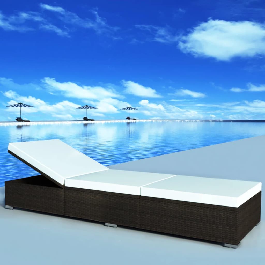 8718475613947_m_en_hd_1 Bild på vidaXL Solsäng med dyna konstrotting brun