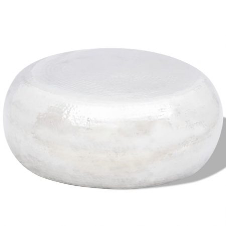 Bild på vidaXL Soffbord av hamrad aluminium silver