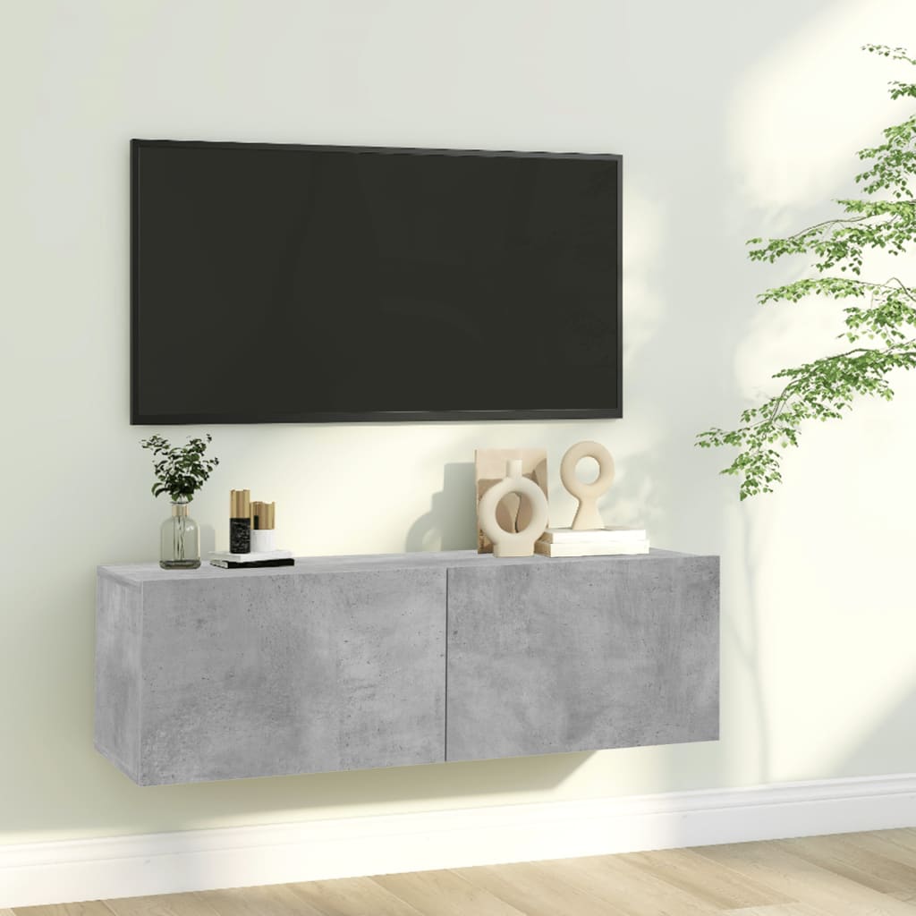 8719883914664_m_en_hd_1 Bild på vidaXL TV-bänk betonggrå 100x30x30 cm spånskiva