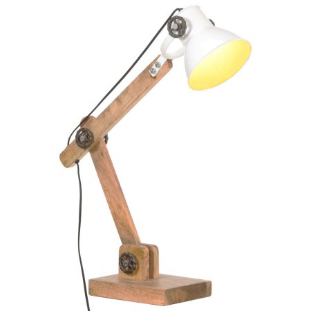Bild på vidaXL Skrivbordslampa industriell vit rund 58x18x90 cm E27