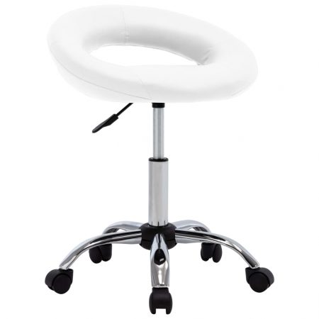 Bild på vidaXL Snurrbar stol vit konstläder