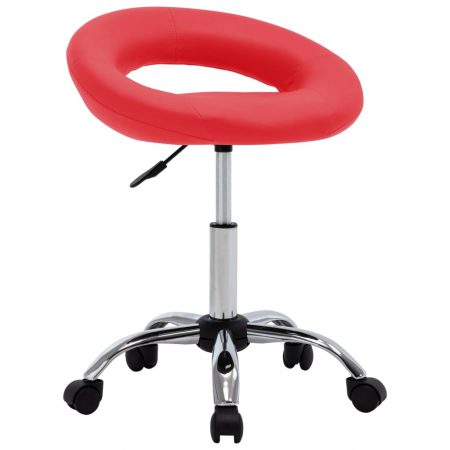 Bild på vidaXL Snurrbar stol röd konstläder