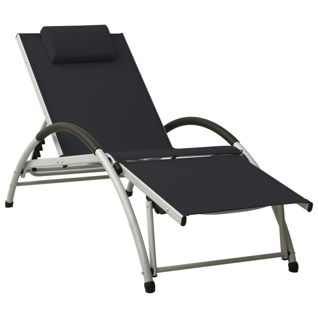 8720286086827_a_en_hd_1 Bild på vidaXL Solsäng med kudde svart textilene