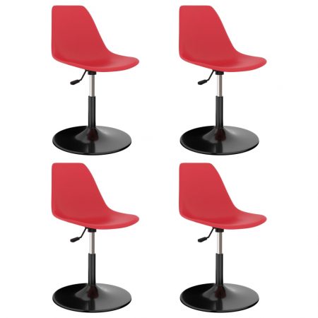 Bild på vidaXL Snurrbara matstolar 4 st röd PP