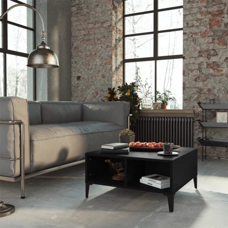 Bild på vidaXL Soffbord svart 60x60x30 cm spånskiva