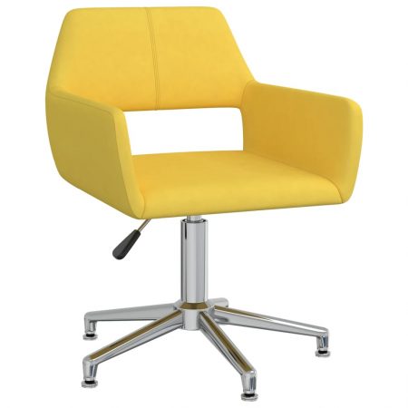 Bild på vidaXL Snurrbar kontorsstol gul tyg